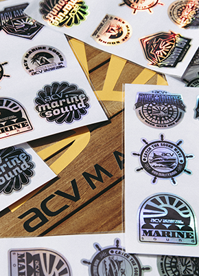 ACV Marine Holographic Sticker Set 105x148mm