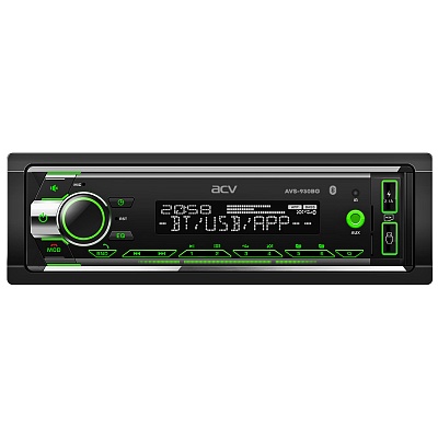 Car Receiver with BLUETOOTH, USB, Green Backlight
