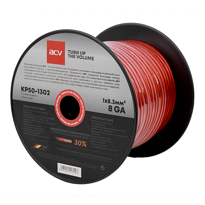 Power cable (8 AWG), red