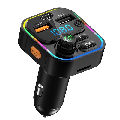 Car FM transmitter (Bluetooth/USB) with RGB lighting