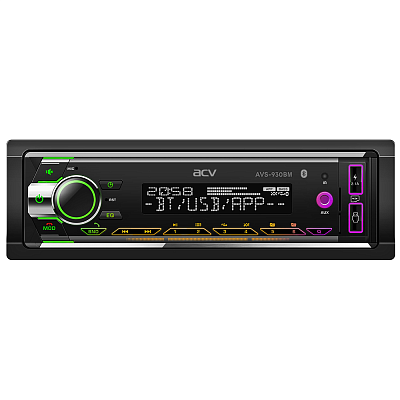 Car Receiver with BLUETOOTH, USB, MULTICOLOR Backlight
