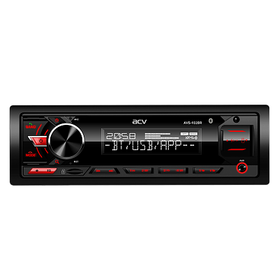Car FM receiver with BLUETOOTH, USB, SD red backlight
